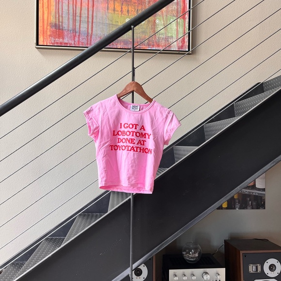 Tops - “I Got My Lobotomy Done At Toyotathon” crop top